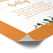 Herfst boog hoe groot is het poster van mama's bui (Hoek)