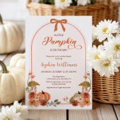 Herfst Boog Kleine Pompoen Meisje Baby Shower Kaart