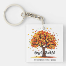 Herfst Boom Gelukkig Thanksgiving Gezegend