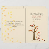 Herfst boom, herfst-tweeledig weddenschapsprogramm (Voorkant / Achterkant)