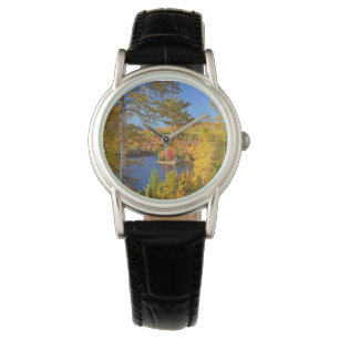 Herfst boom landschap, Maine Horloge