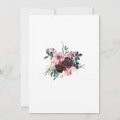 Herfst bordeaux stoffige blush perzik botanische b kaart (Achterkant)