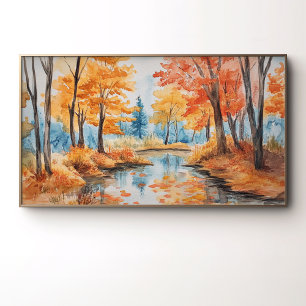 Herfst Bos Aquarel Kunst Poster