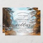 herfst bos berg herfst bruiloft kaart (Voorkant / Achterkant)