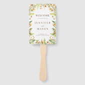 Herfst Bos Bladeren Bloemen Herfst Wedding Program Handwaaier (Voorkant)