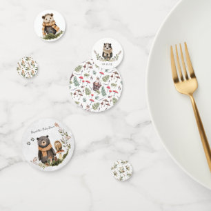 Herfst bos bosbeer baby shower confetti