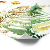 Herfst Bos Branches Boho Huwelijk Zitting Grafiek Poster (Hoek)