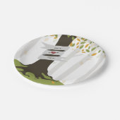 Herfst bos bruiloft papieren bordje (Gekanteld)