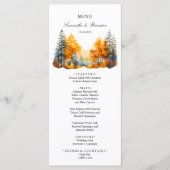 Herfst Bos, dennenbomen Herfstbos Menu (Voorkant)