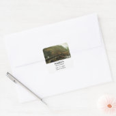 Herfst Bos en River Landscape Business Vierkante Sticker (Envelop)