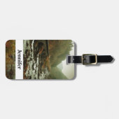 Herfst bos en rivier landschap bagagelabel (Voorkant horizontaal)