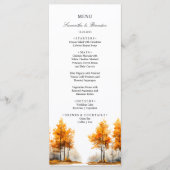 Herfst bos, herfst bos bruiloftsmenu menu (Voorkant)