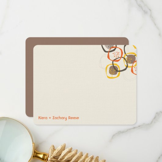 Herfst bos Herfst Bosboomringloop Woud Bedankkaart (Voorkant / Achterkant in situ)