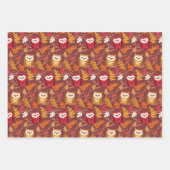 Herfst Bos Herfst Vos Uil Pompoen Inpakpapier Vel (Voorkant 2)