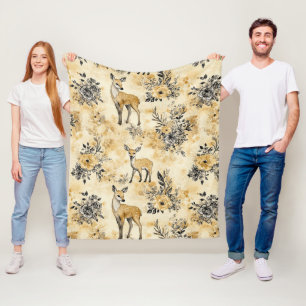 Herfst Bos Herten Patroon Fleece Deken
