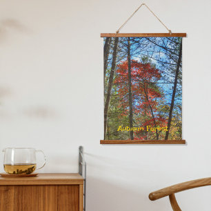 Herfst bos kleurrijk landschap fotografisch hangend wandkleed