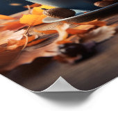 Herfst Bos Pompoen Spice Coffee Poster (Hoek)