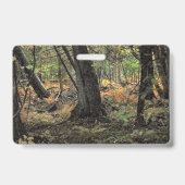 Herfst bos scène badge (Achterkant)