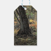 Herfst bos scène cadeaulabel (Achterkant)