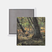 Herfst bos scène magneet (Voorkant / Achterkant)