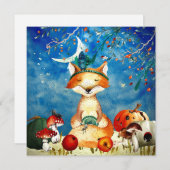 Herfst bos vrienden Vos Bos Illustratie (Voorkant / Achterkant)