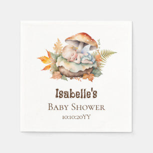Herfst Bosfee Baby Shower Servet
