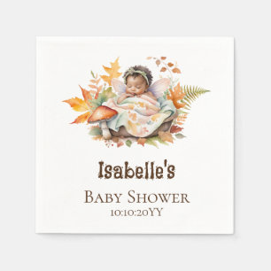 Herfst Bosfee Baby Shower Servet