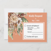 Herfst Botanicals (Rust) Bruiloft RSVP Kaart (Voorkant)