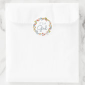 Herfst Botanisch Baby shower Ronde Sticker (Tas)