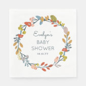 Herfst Botanisch Baby shower Servet (Voorkant)