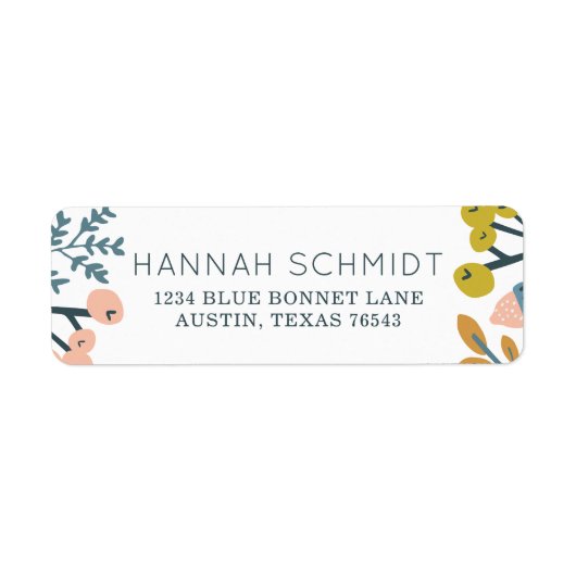 Herfst Botanisch Etiket (Voorkant)