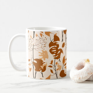 Herfst Botanische Bladeren Minimalistische Mok
