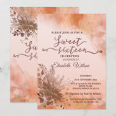 Herfst botanische blozen cantaloupe waterverf kaart (Voorkant / Achterkant)