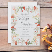Herfst Botanische bruiloft Kaart