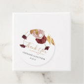 Herfst Botanische Dusty Roos Weddenschap Hartelijk Bedankjes Labels (In situ)