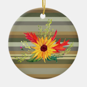Herfst Bouquer Sunflower Autumn Decoratief Ornamen Keramisch Ornament