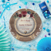 Herfst Bourgondië Bloemige Wijnvat Wijngaard Bruil Papieren Bordje (Feest)