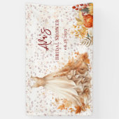 Herfst Bourgondië Oranje Bruiloft Feest Spandoek (Verticaal)