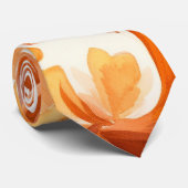 Herfst Bourgondië Sinaasappel Bloemen bruiloft bru Stropdas (Opgerold)