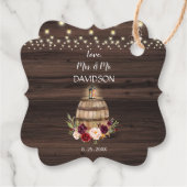 Herfst Bourgondië Wijnvat Bloemenschuur Bruiloft Bedankjes Labels (Achterkant)