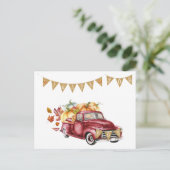 Herfst Boy Baby shower Pompoen Dank u Nota Kaarten (Staand voorkant)