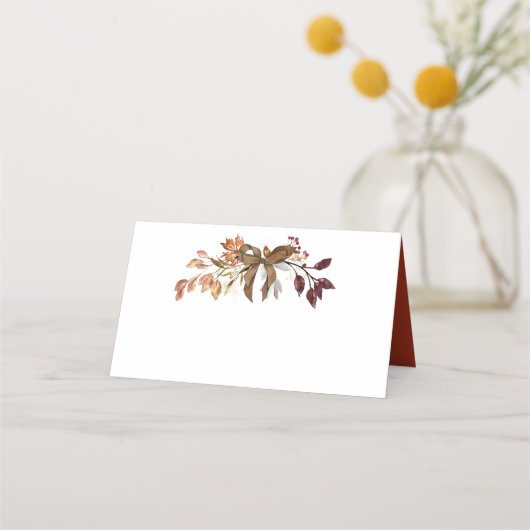 Herfst Branch Thanksgiving Place Card (Voorkant)