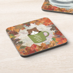 Herfst Break Cat Cork Bier Onderzetter