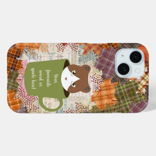 Herfst Break Cat iPhone Case (Achterkant (horizontaal))