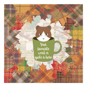 Herfst Break Kat Foto Vergroting Foto Afdruk