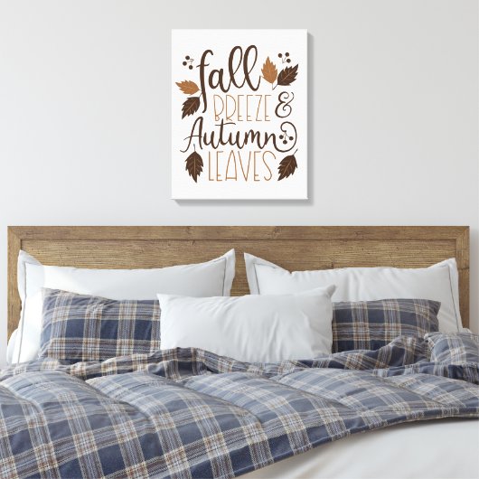 Herfst Breeze Autumn Leaves Canvas Afdruk (Insitu (Slaapkamer))