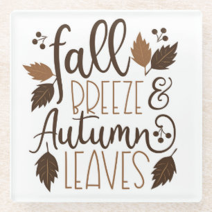Herfst Breeze Autumn Leaves Glazen Onderzetter