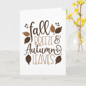 Herfst Breeze Autumn Leaves Kaart (Gele Bloem)