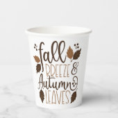 Herfst Breeze Autumn Leaves Papieren Bekers (Voorkant)