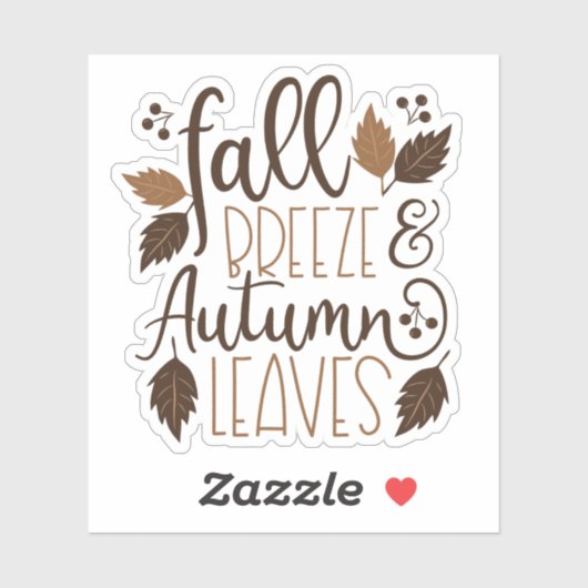 Herfst Breeze Autumn Leaves Sticker (Vel)